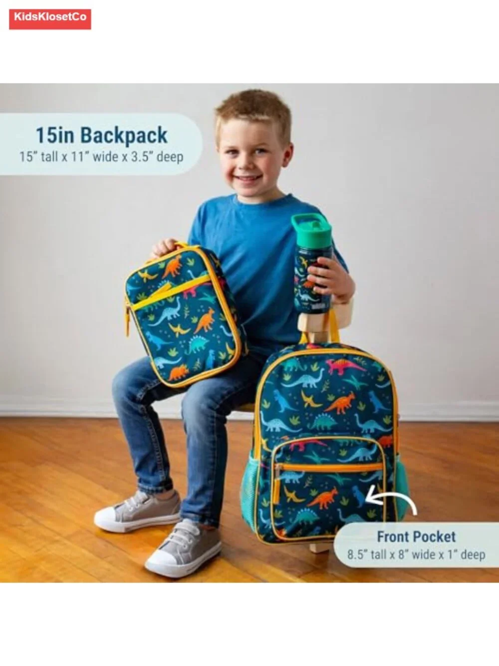 Kids Backpack, ECO rPET Recycled Lightweight Bookbag with Padded Straps